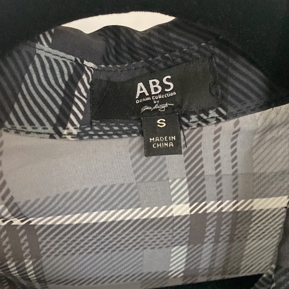 ABS plaid sheer blouse - Picture 4 of 4